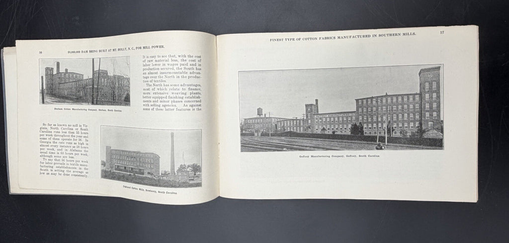 1923 The Marvellous Increase in Southern Cotton Mills - Rare Industrial History