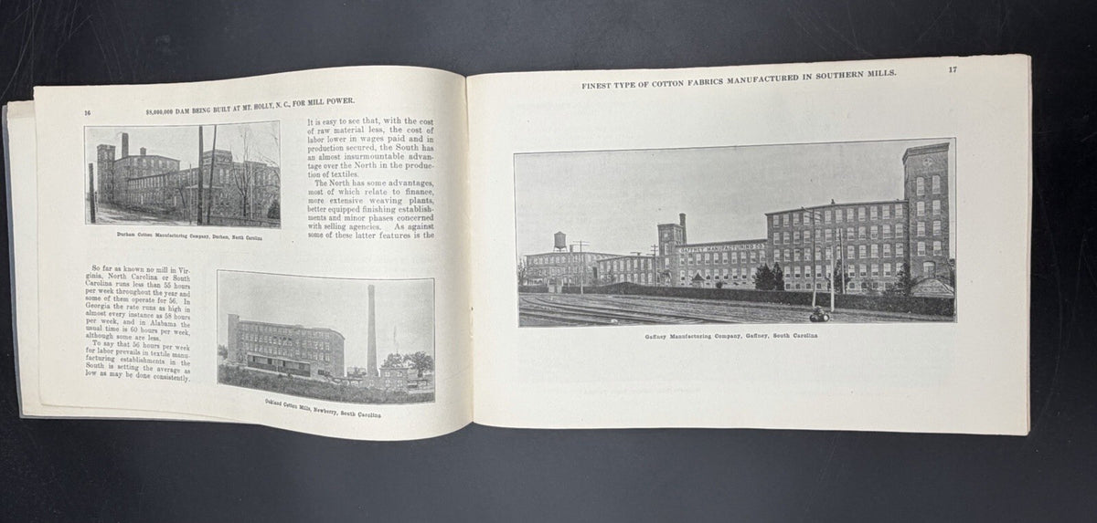 1923 The Marvellous Increase in Southern Cotton Mills - Rare Industrial History