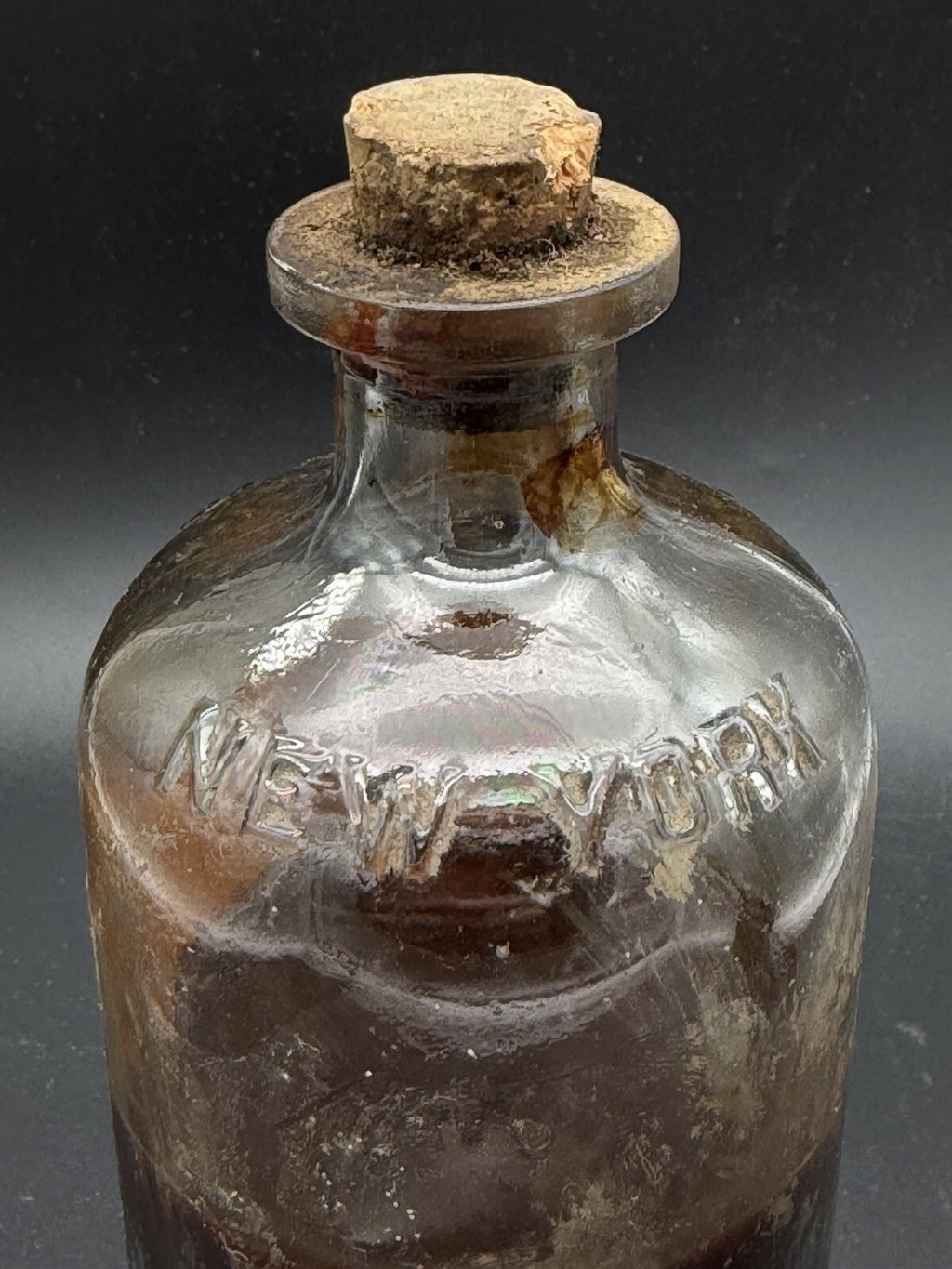 Antique R.W. Gardner New York Apothecary Bottle J.W. Beckwith Pharmacist Medical