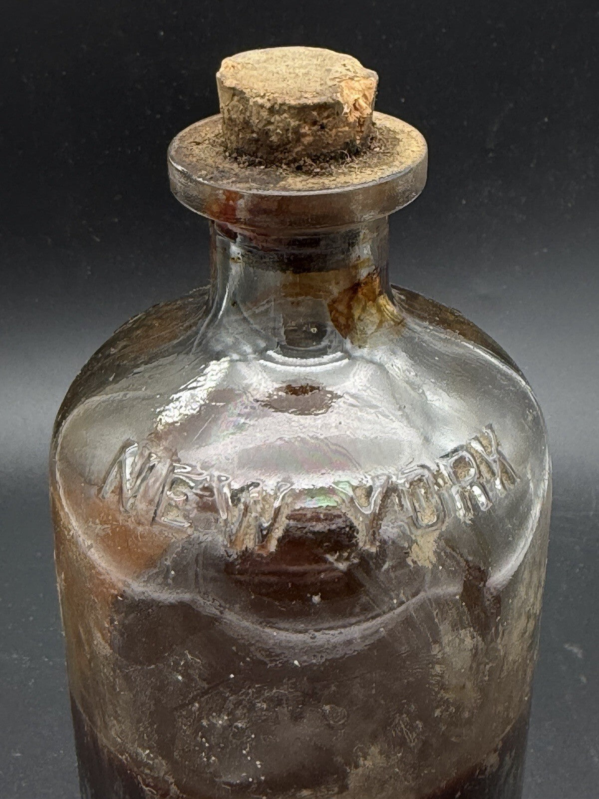 Antique R.W. Gardner New York Apothecary Bottle J.W. Beckwith Pharmacist Medical