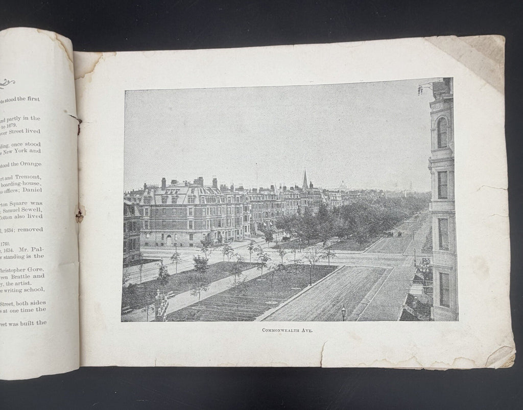 Antique Victorian Era Boston History Book Points of Interest Photo Album c1880