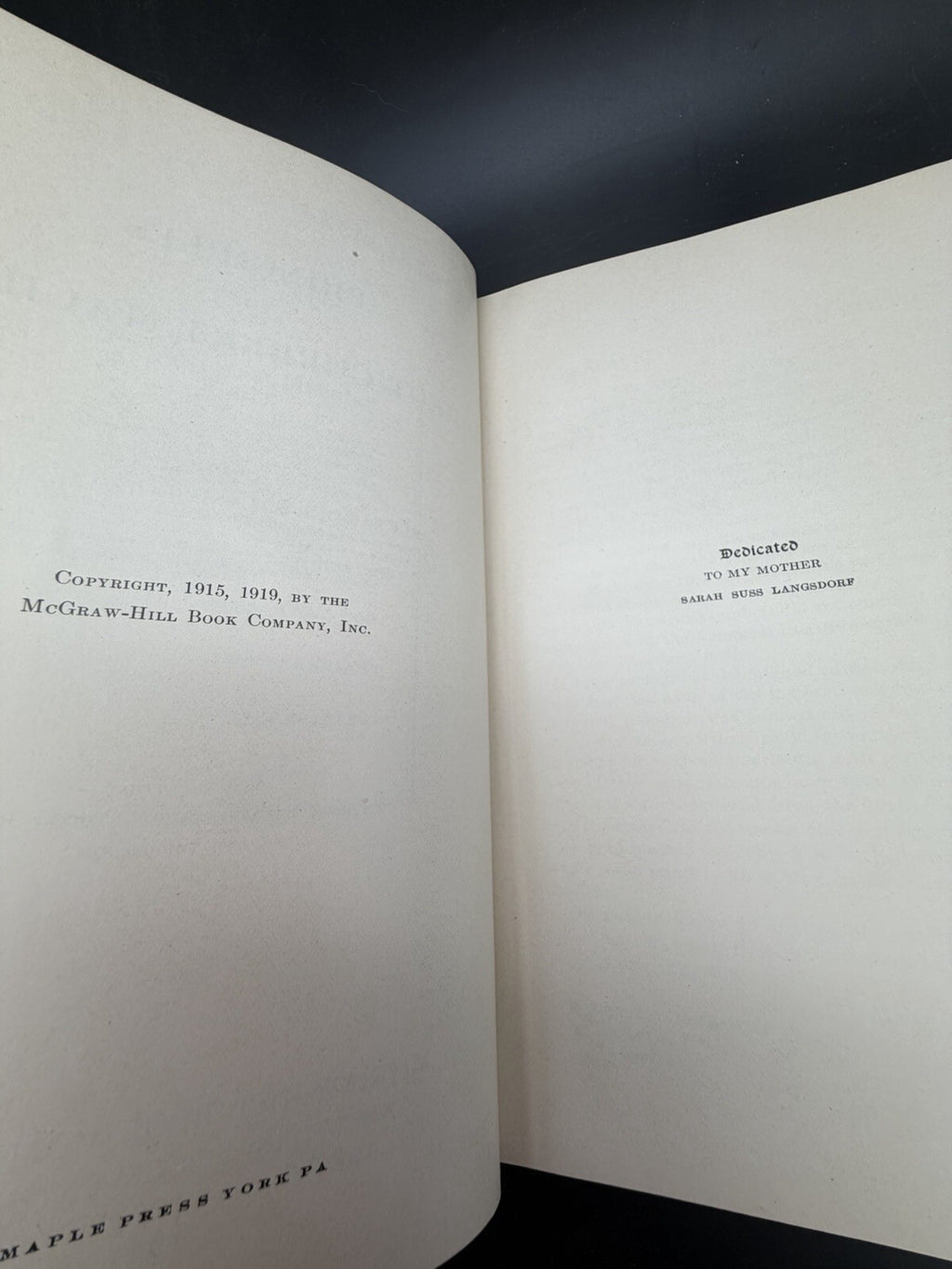 Book, Principles of Direct Current Machines by Alexander Langsdorf 1923 Illustrated HC