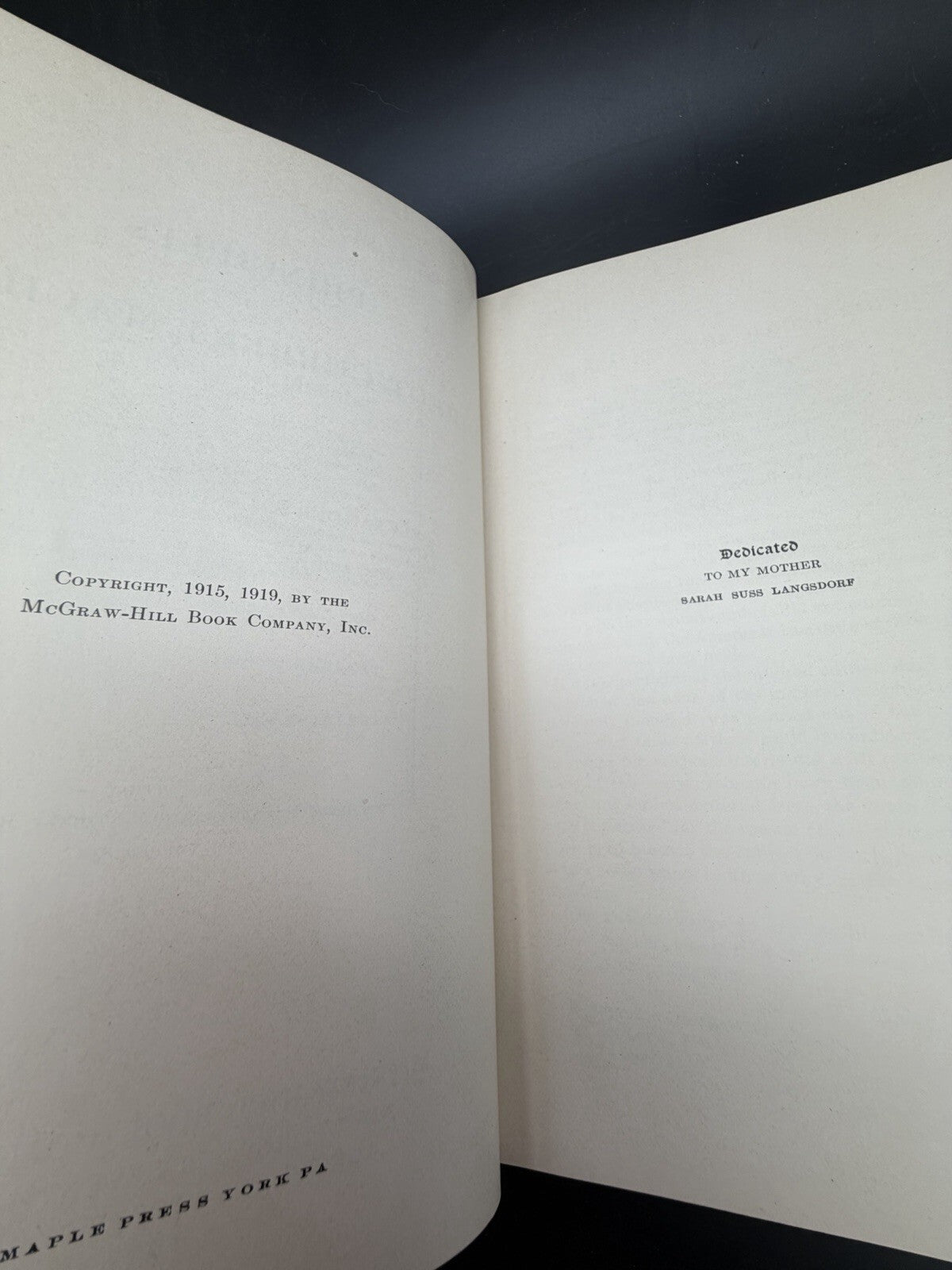 Book, Principles of Direct Current Machines by Alexander Langsdorf 1923 Illustrated HC