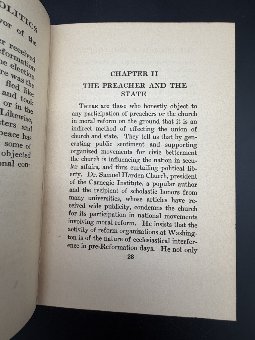 Signed 1930 The Preacher and Politics W. Wofford T. Duncan First Edition