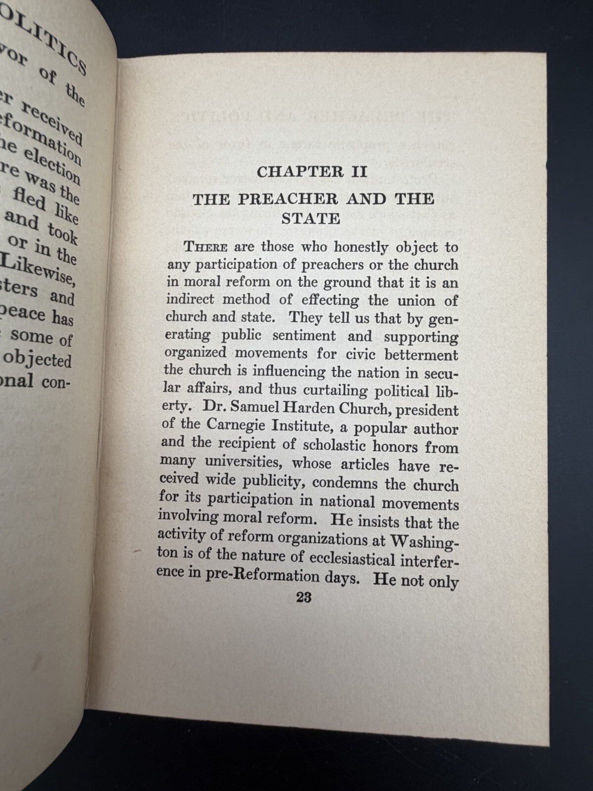 Signed 1930 The Preacher and Politics W. Wofford T. Duncan First Edition