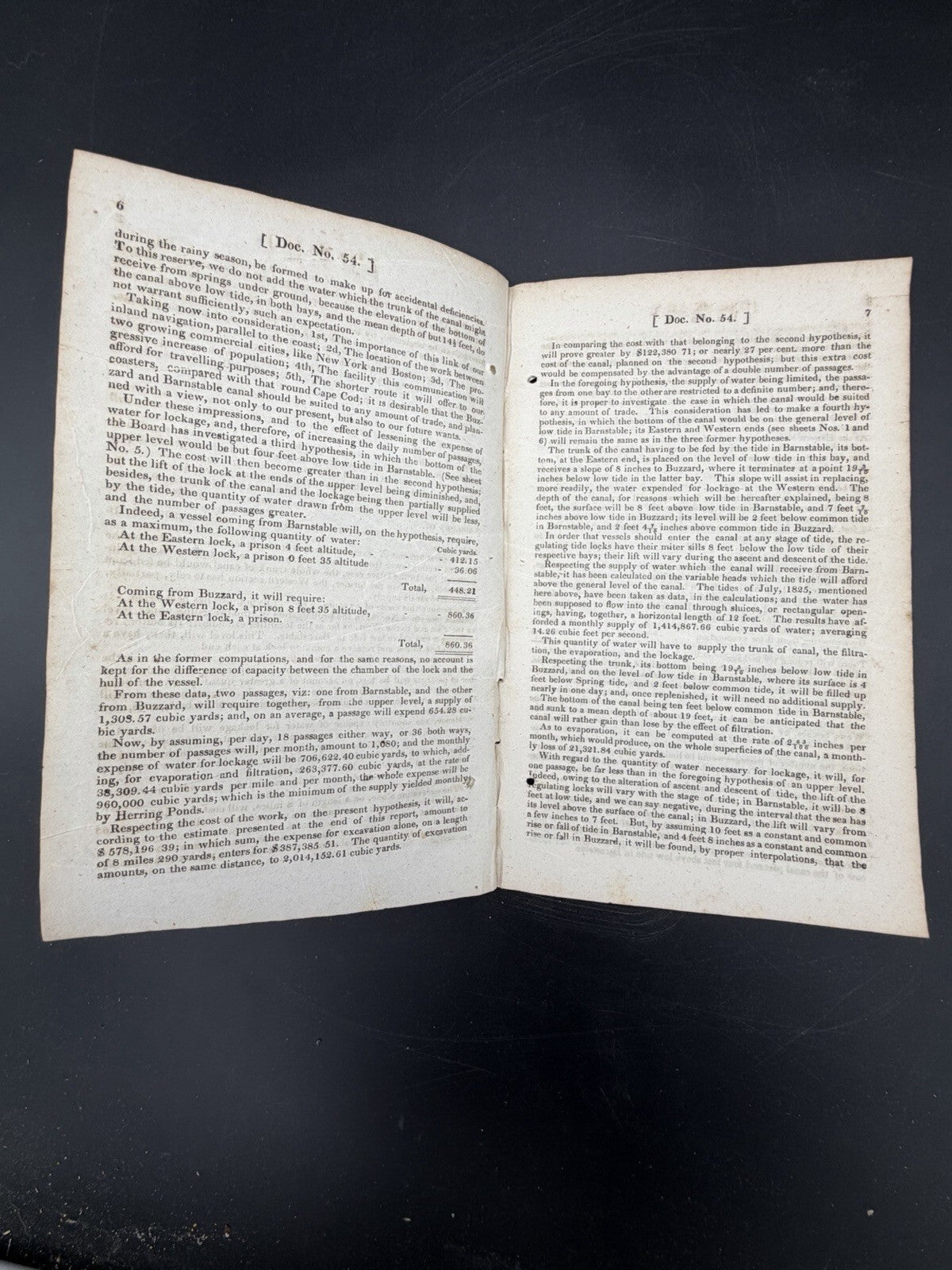 1830 Buzzard & Barnstable Bay Canal Report - House Doc. 54, Massachusetts