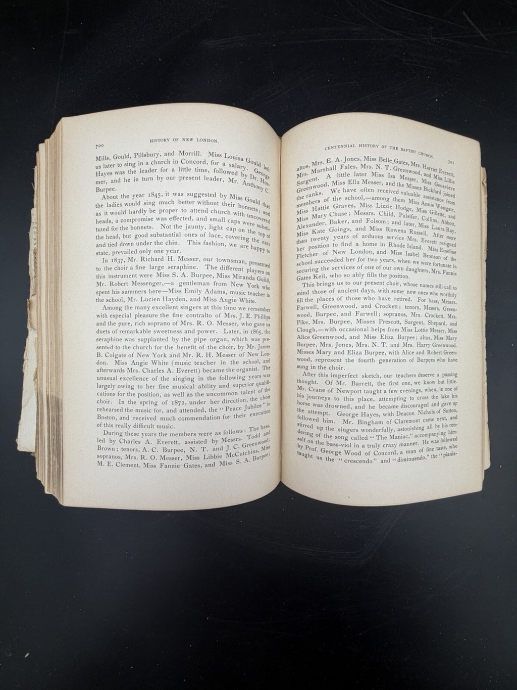 Antique Book, A History of the Town of New London NH 1779-1899 Local History Genealogy