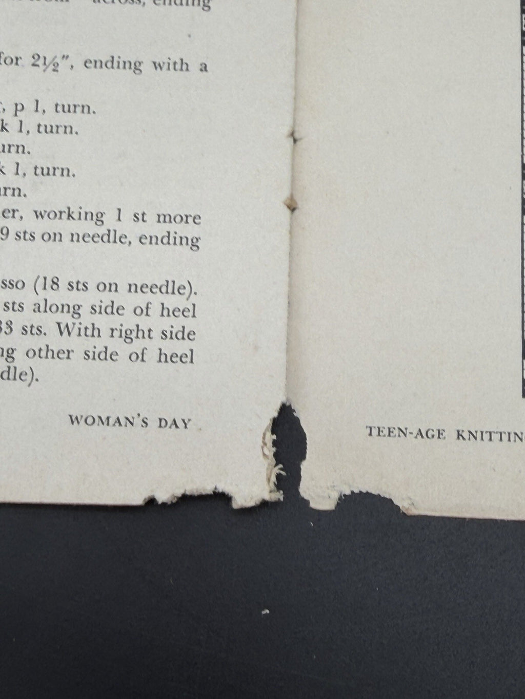 Vintage 1950 Woman's Day Teen-Age Knitting Pattern Booklet Sweaters Socks