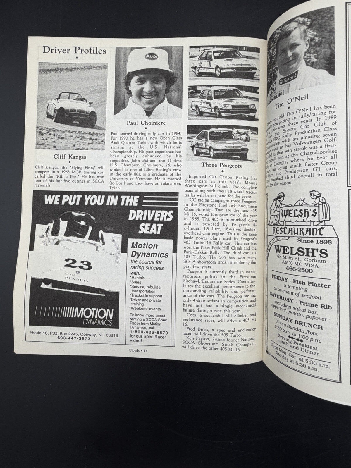 Vintage 1990 Mt. Washington Auto Road Hill Climb Official Program - Climb to the Clouds