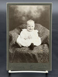 Antique Cabinet Card Photo Portrait - Spaulding Studio - Woodstock, VT - Baby