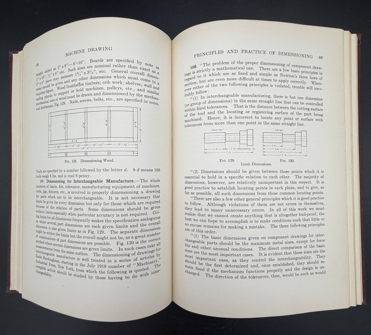 1927 Machine Drawing by Carl L. Svensen 4th Printing Technical Engineering Text