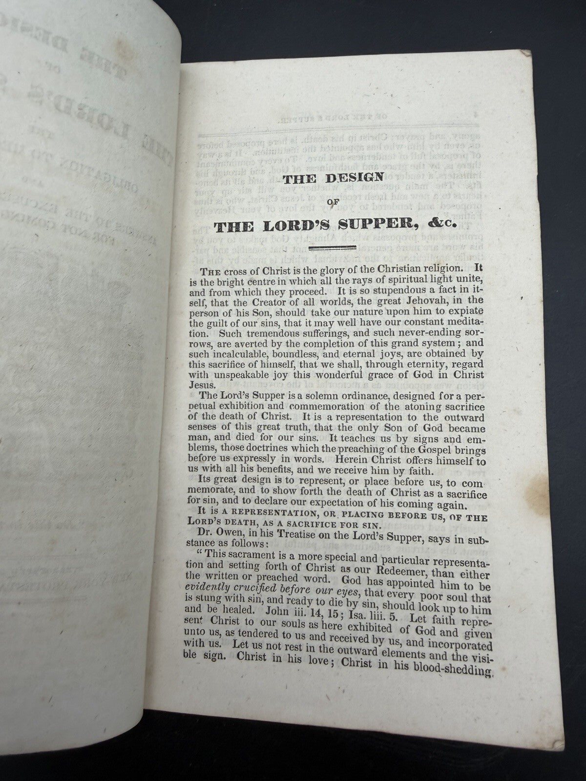 Antique 1810s-Era Protestant Episcopal Tract Society Booklet - Lord's Supper