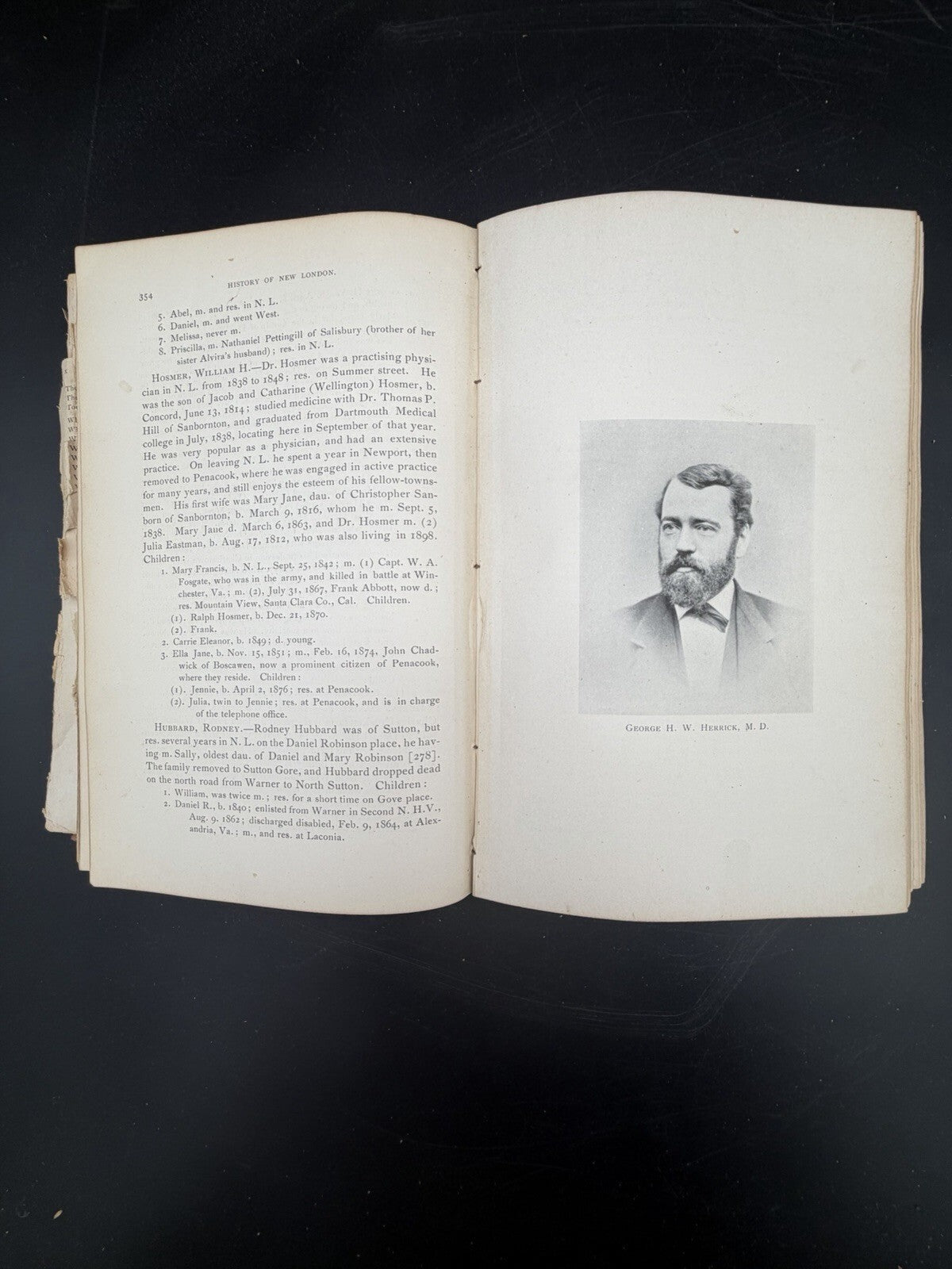 Antique Book, A History of the Town of New London NH 1779-1899 Local History Genealogy