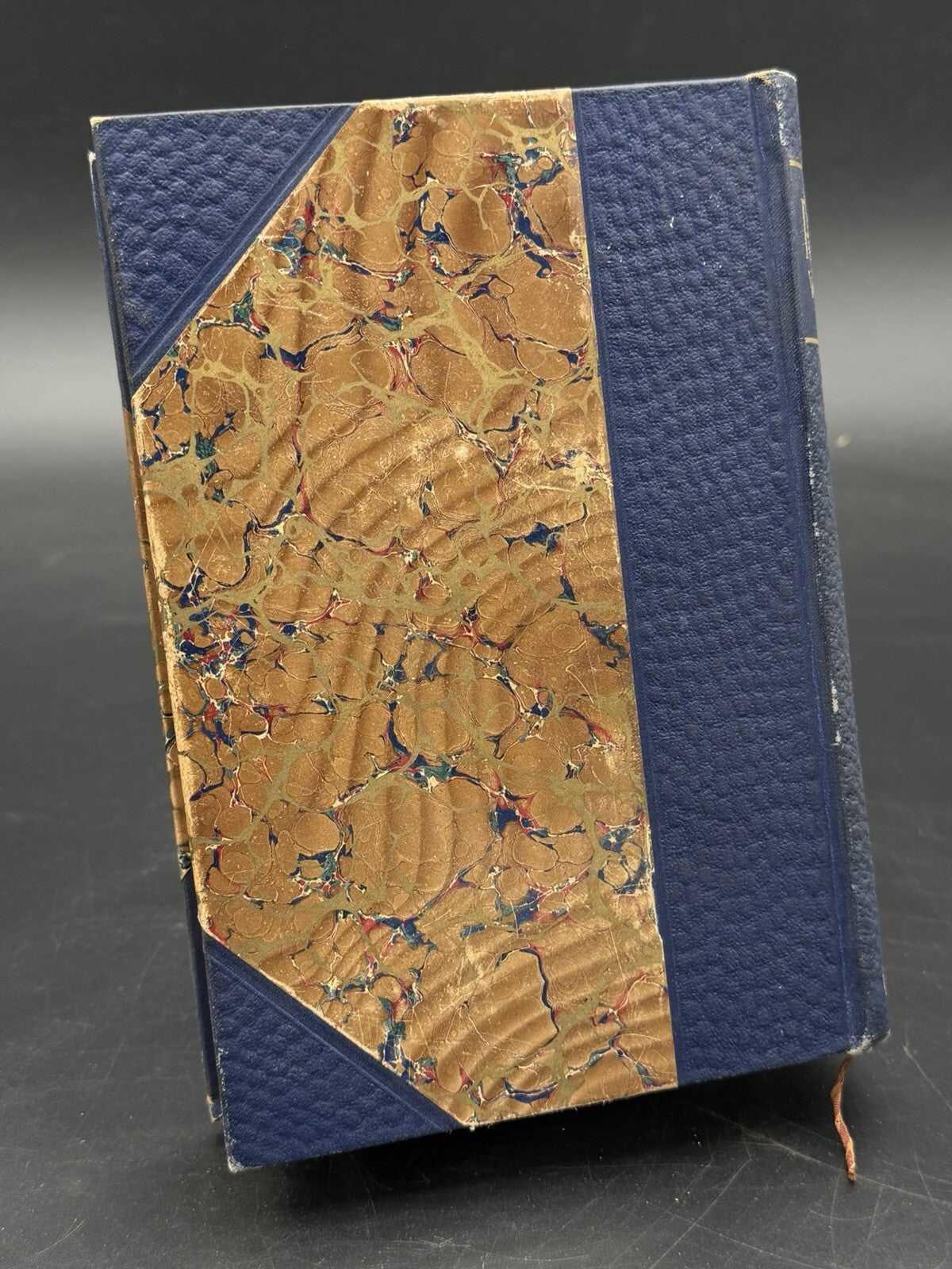 Antique Book, Poems John G. Whittier 19th C. Wm. L. Allison Co. Half Leather Bound