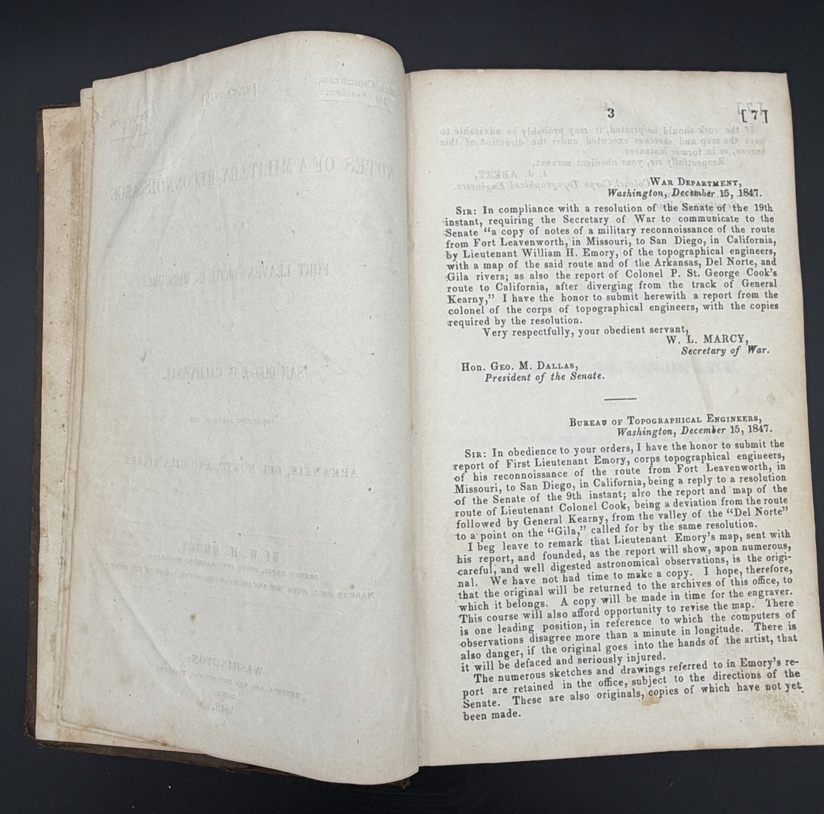1848 Notes of a Military Reconnoissance to San Diego W. H. Emory US West History