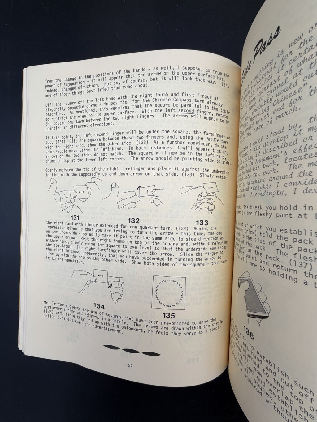 Special Effects by Paul Curry 1977 First Edition Magic Book Sleight of Hand