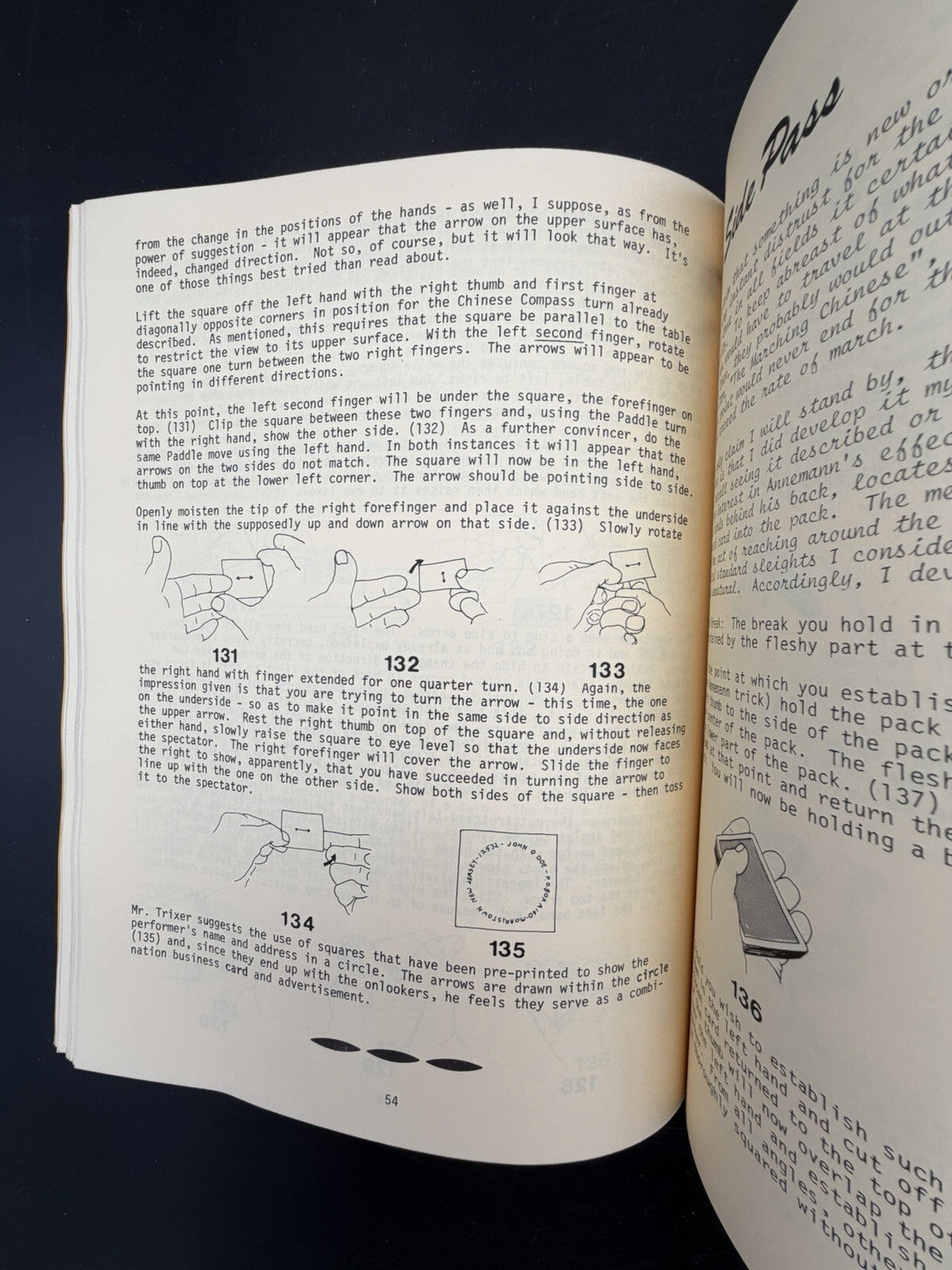 Special Effects by Paul Curry 1977 First Edition Magic Book Sleight of Hand