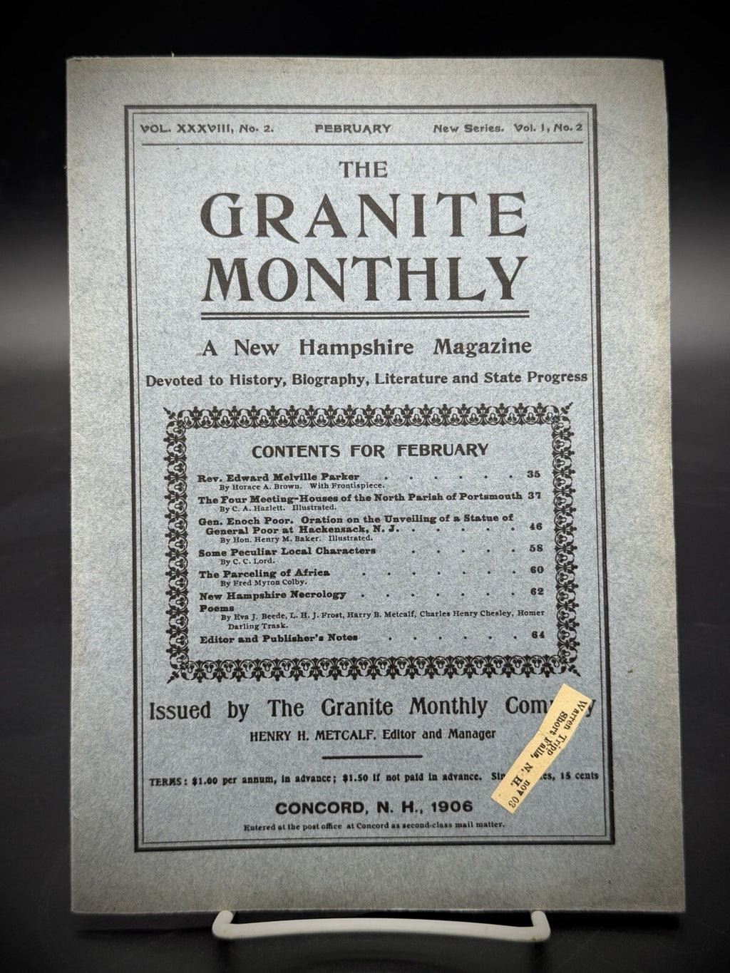 February 1906 The Granite Monthly Magazine - New Hampshire History & Biography