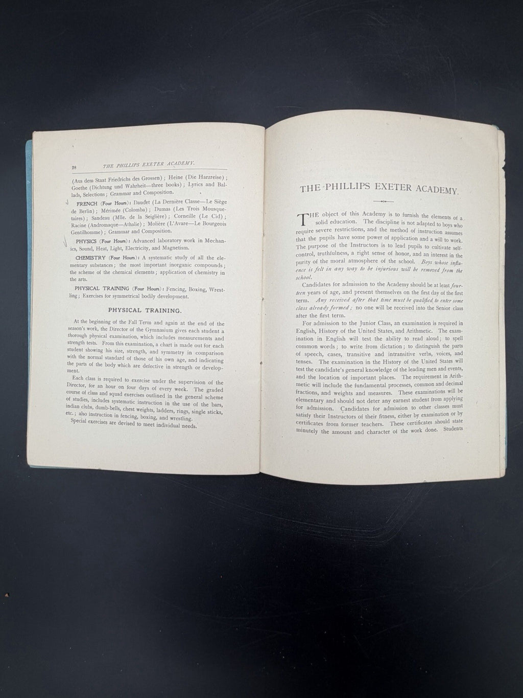 1897-98 Catalogue Phillips Exeter Academy NH Prep School Booklet