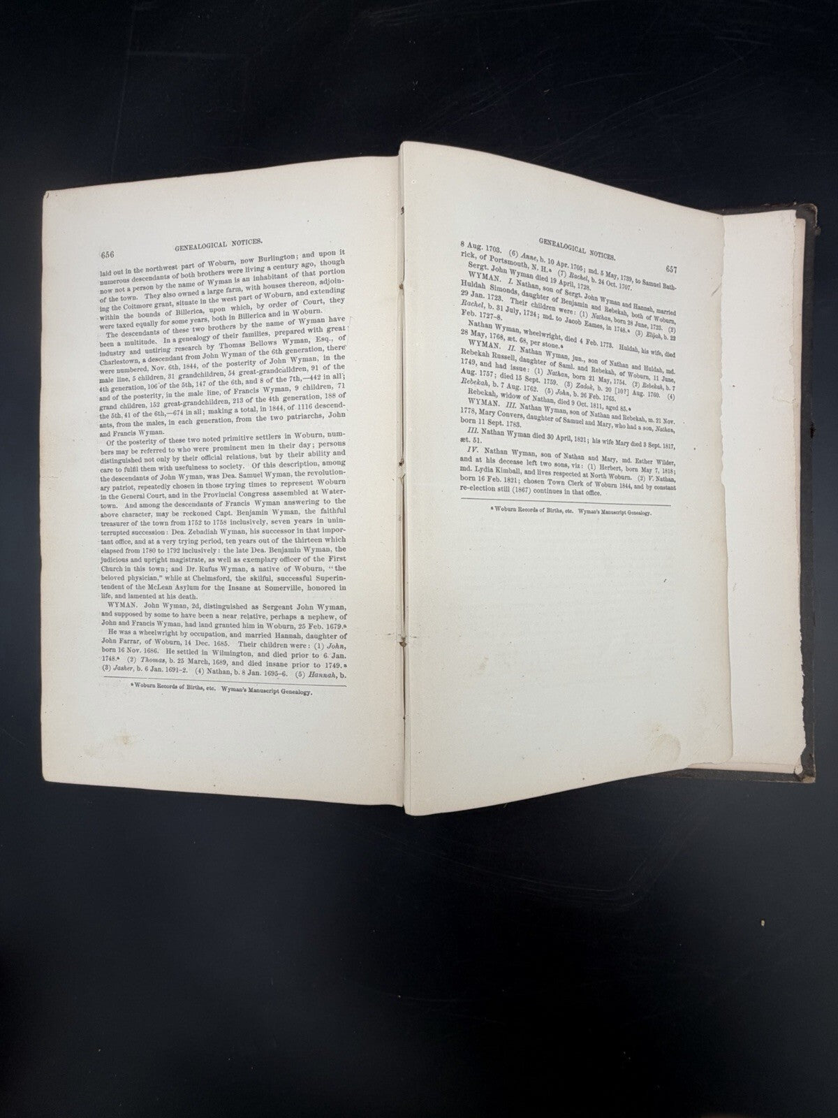 1868 History of Woburn Massachusetts Samuel Sewall - Loose/Detached AS IS Copy