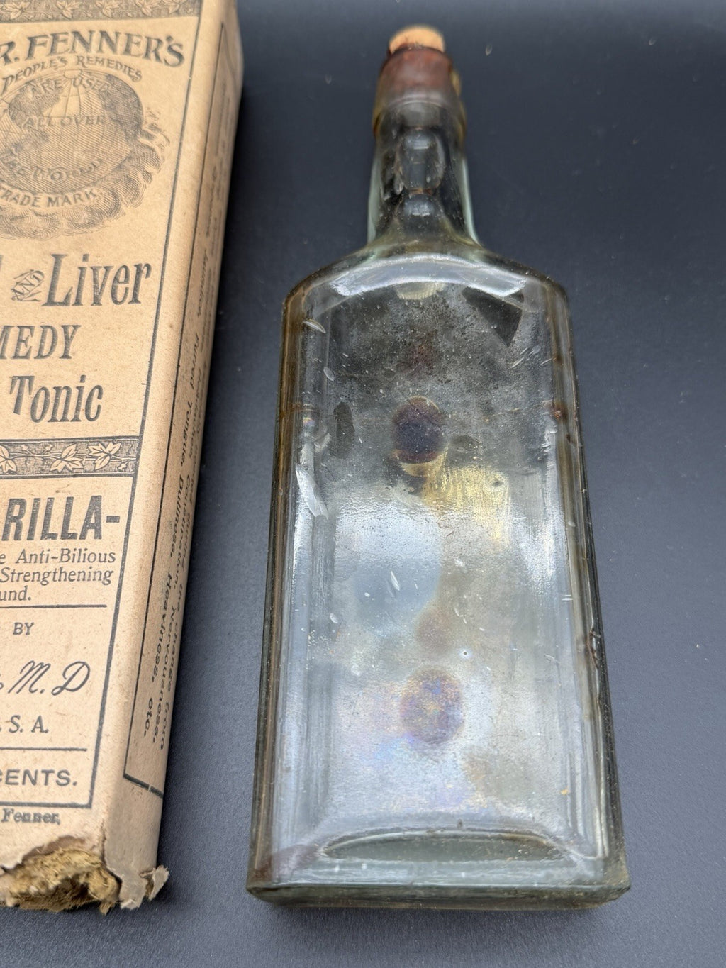 Antique Dr. Fenner's Blood & Liver Remedy Sarsaparilla Bottle Box⁠