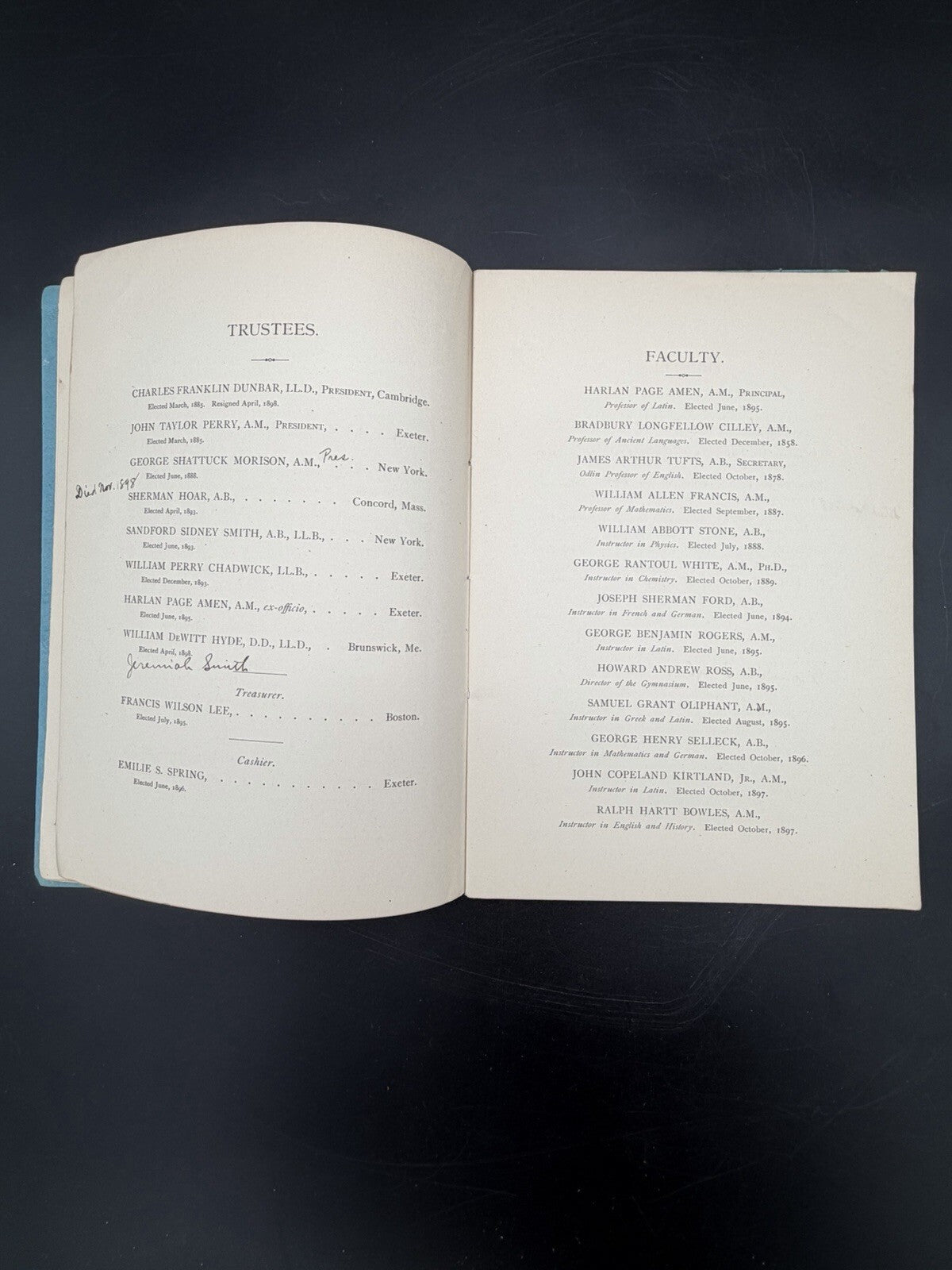 1897-98 Catalogue Phillips Exeter Academy NH Prep School Booklet