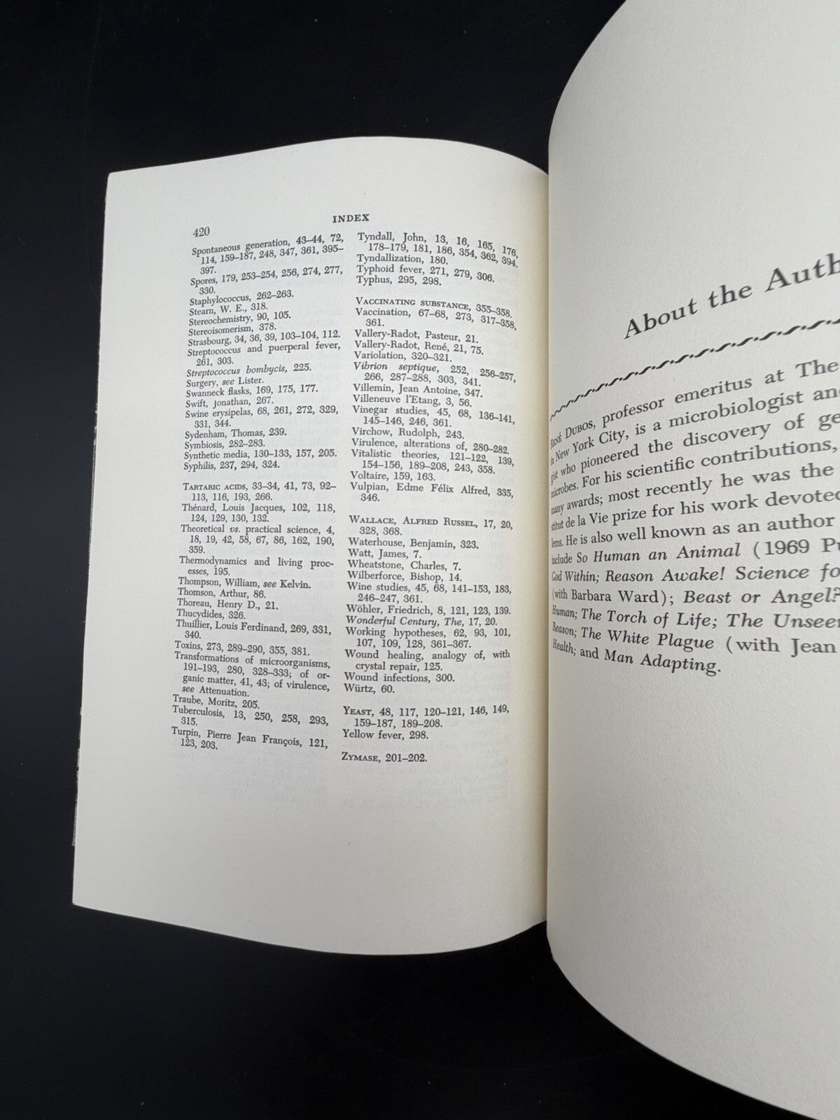 Vintage Book, Louis Pasteur Free Lance of Science 1976 Rene Dubos FINE Medical Science Book