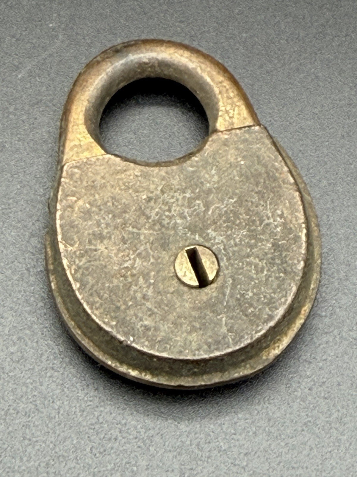 Vintage Antique "Safe" Cast Iron Brass Small Padlock Collectible Lock RARE