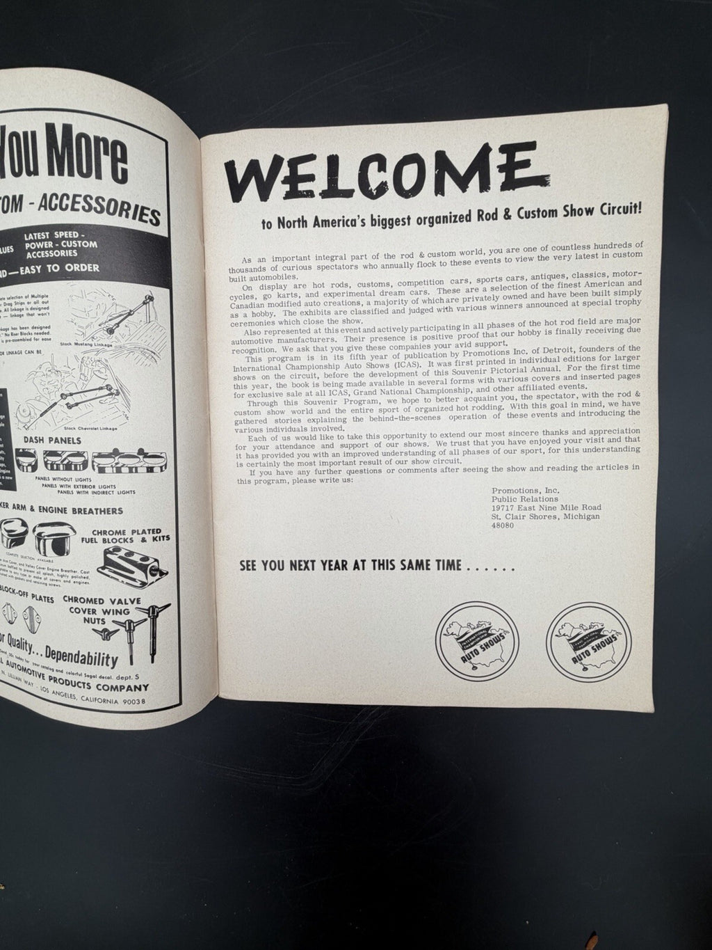 1965 Fall Souvenir Program International Championship Auto Shows Hot Rod Custom