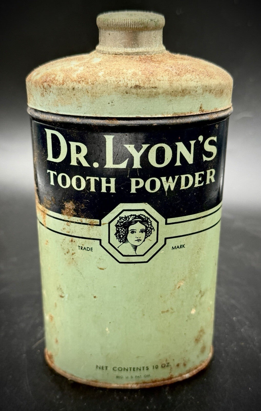 Vintage Dr. Lyon's Tooth Powder 10 Oz Tin The R.L. Watkins Company Apothecary