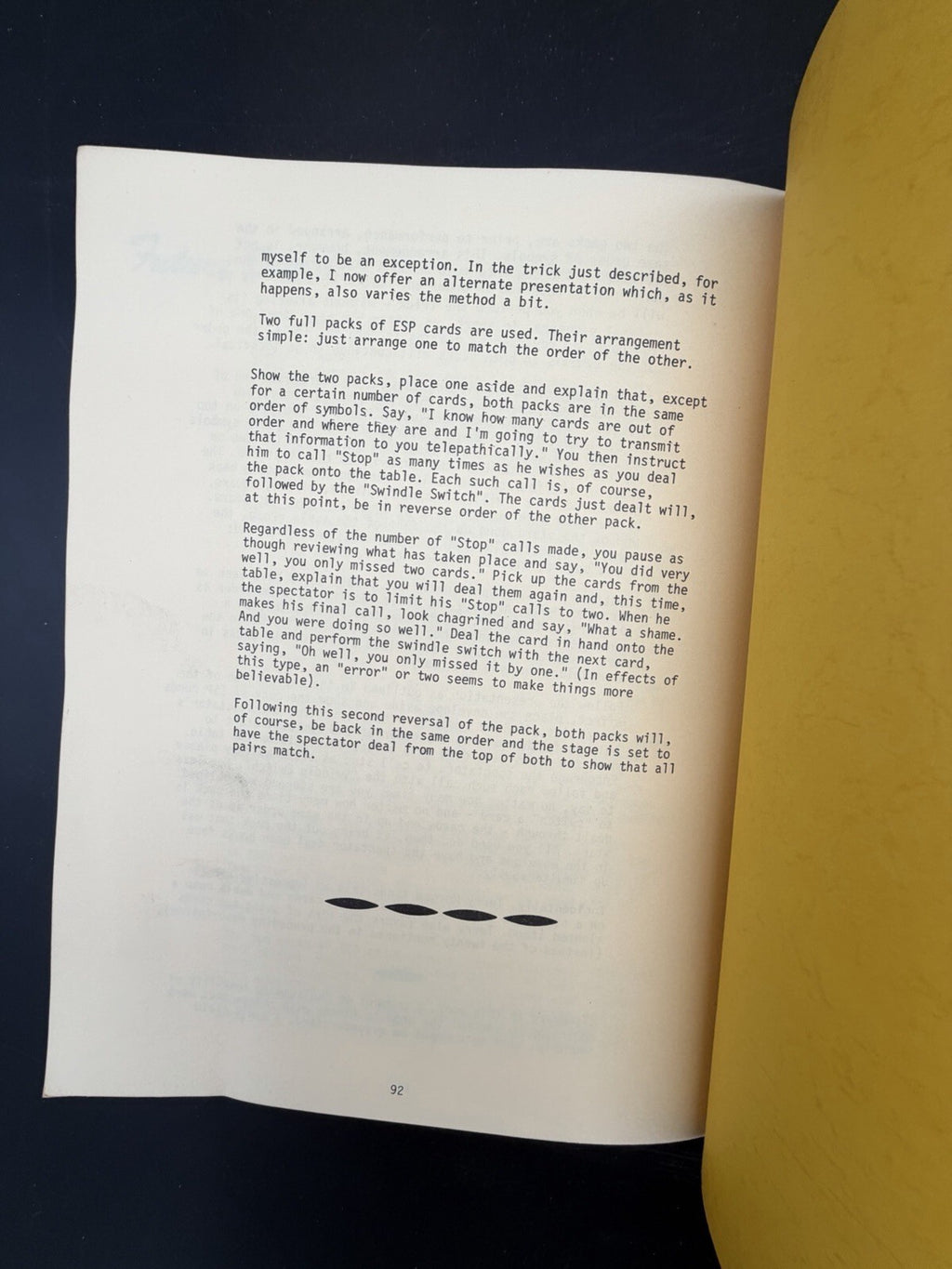 Special Effects by Paul Curry 1977 First Edition Magic Book Sleight of Hand