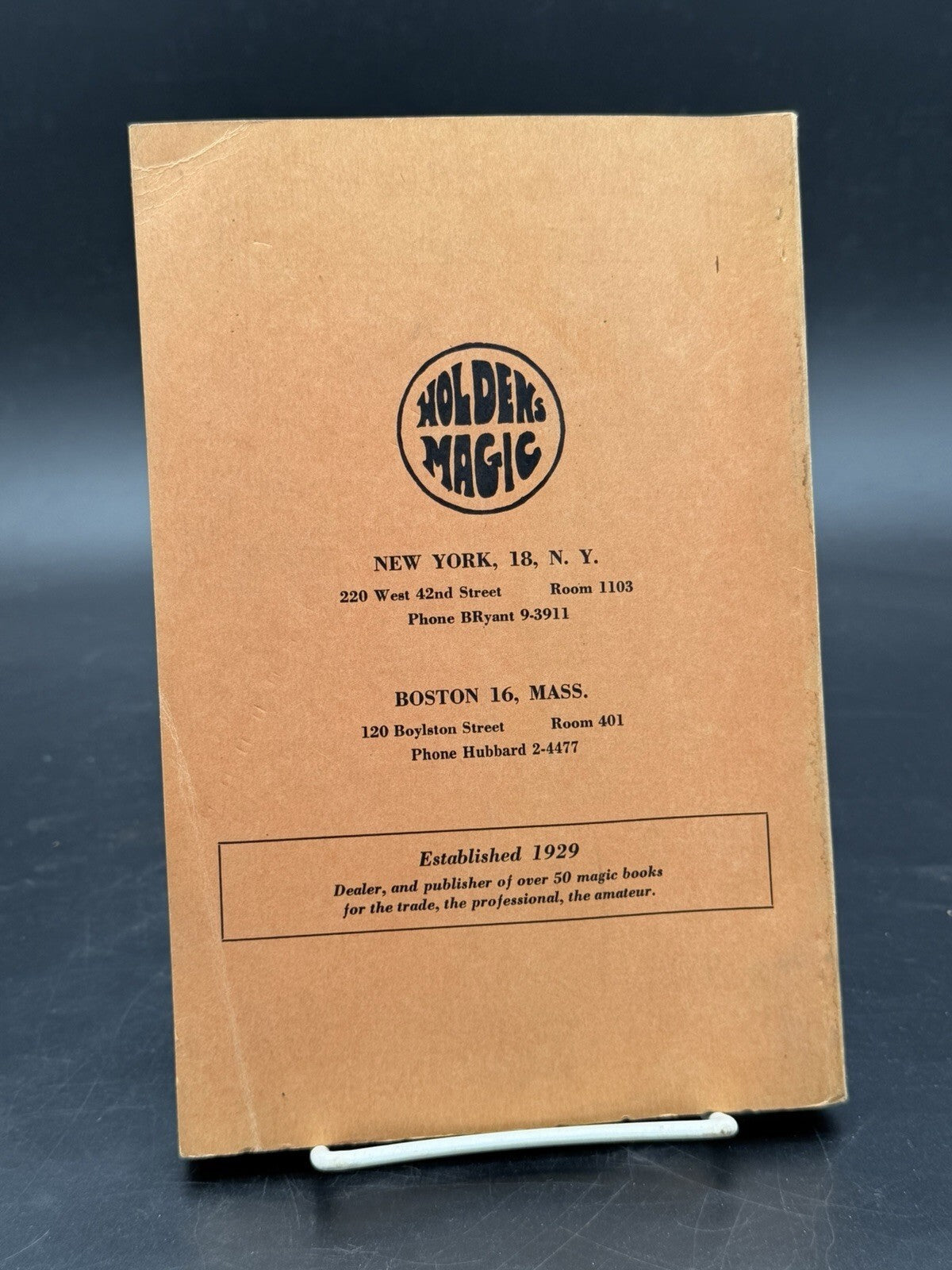 Vintage 1952 Holden's Magic Catalog Book NYC Boston Ephemera Receipt Included
