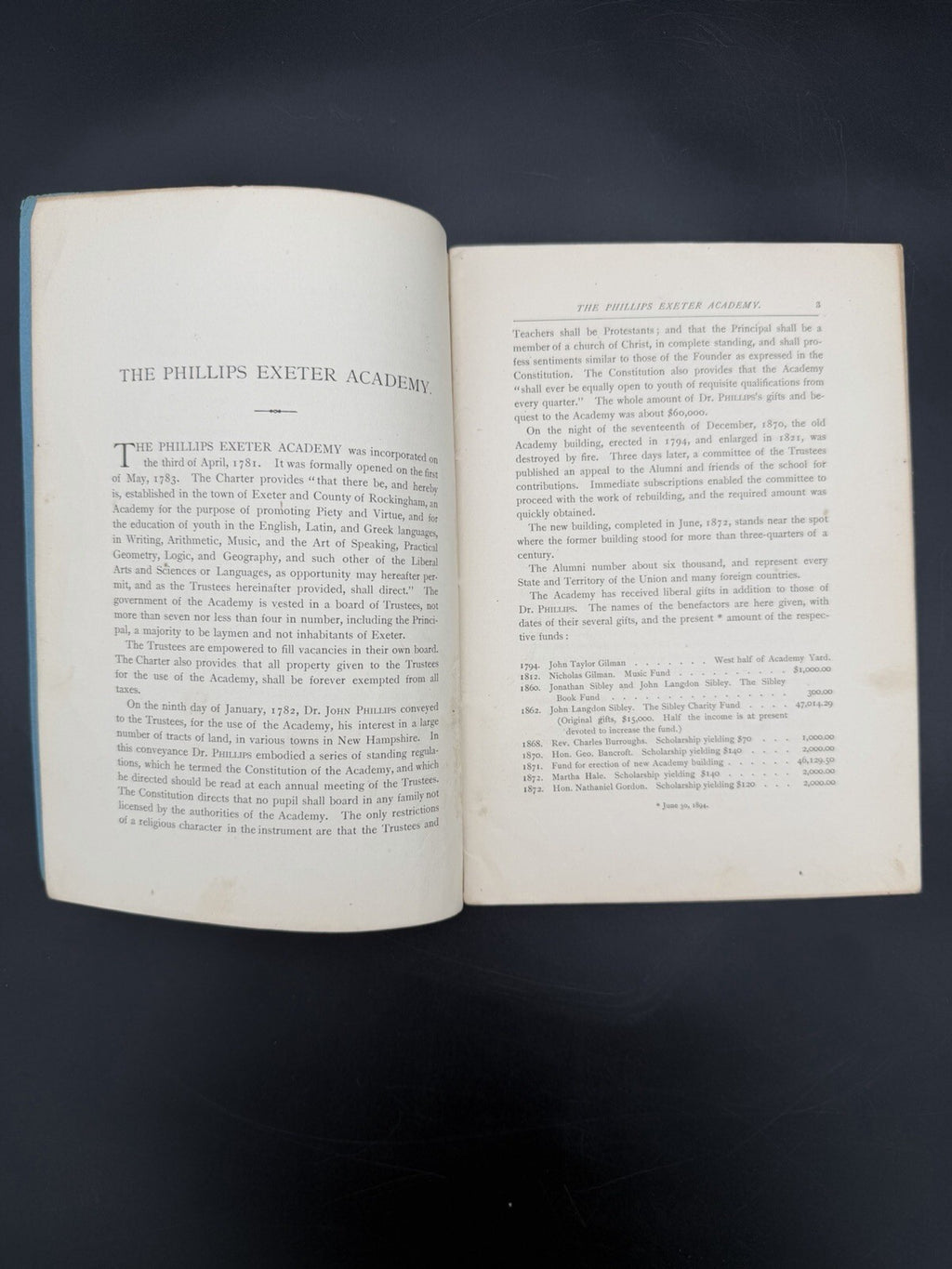 1894-95 Phillips Exeter Academy Catalogue - Exeter NH Prep School Ephemera Paper