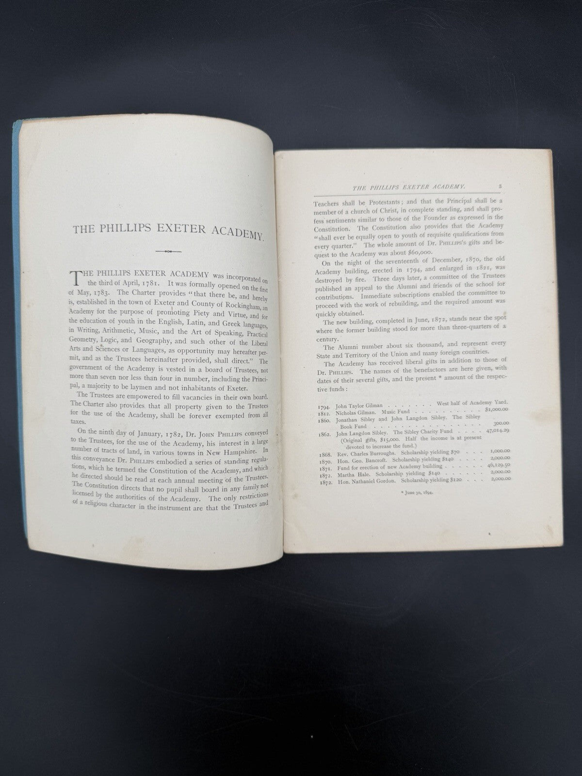 1894-95 Phillips Exeter Academy Catalogue - Exeter NH Prep School Ephemera Paper