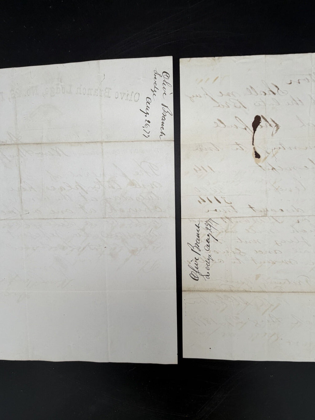 1877 I.O.O.F. Fraternal Correspondence - Funeral Arrangements South Berwick ME