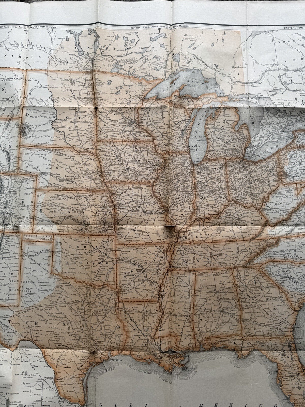Antique 1880s Appleton’s General Railway Map of the United States & Canada