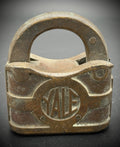 Antique Yale Brass Padlock Patent 1876-1878 Heavy Cast Lock Collectible Rare
