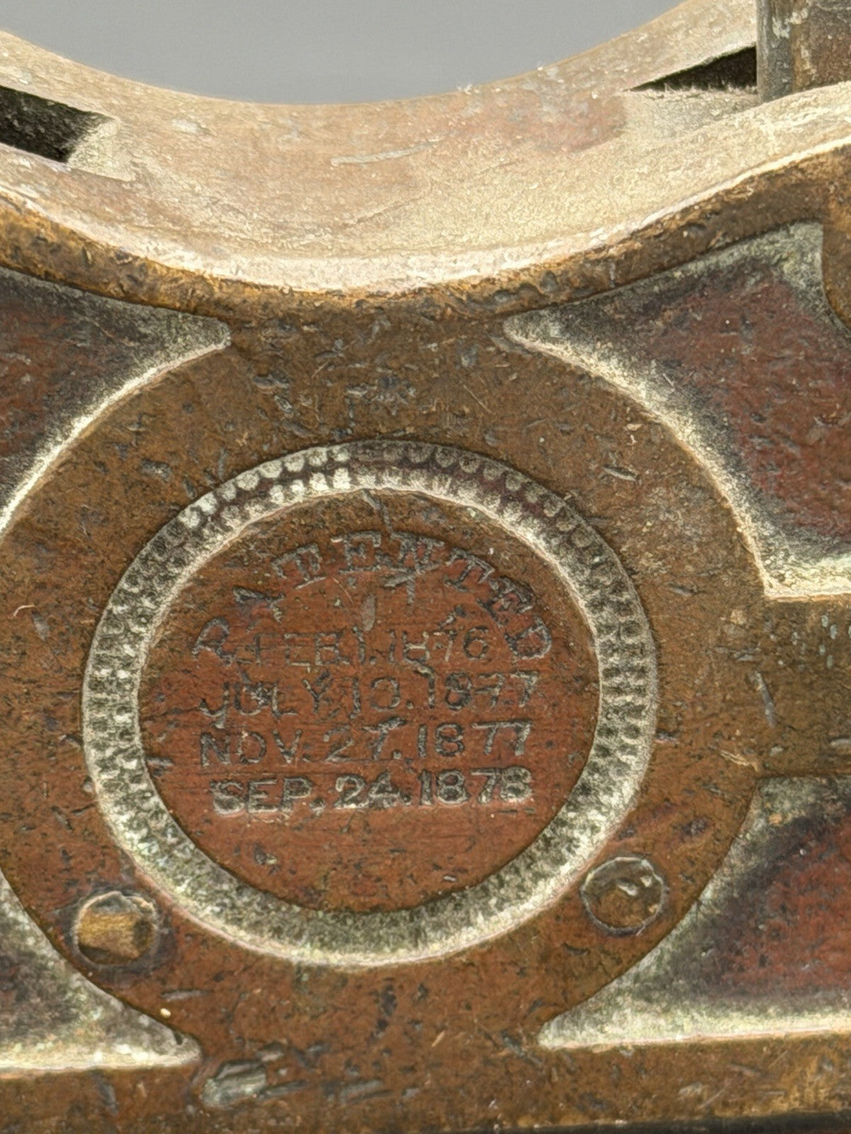 Antique Yale Brass Padlock Patent 1876-1878 Heavy Cast Lock Collectible Rare