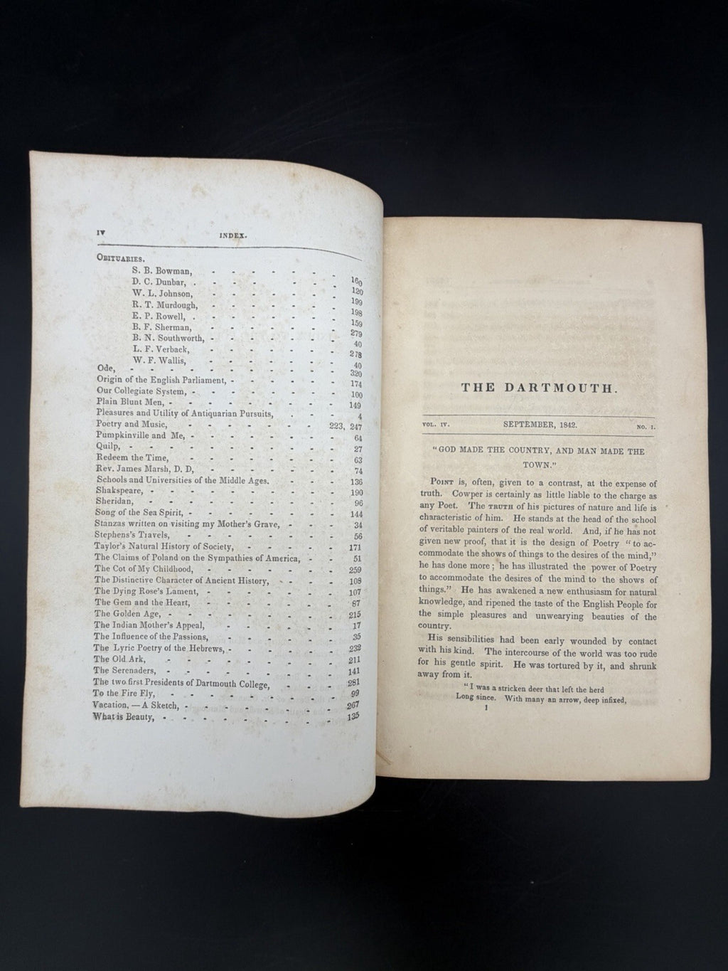 1843 The Dartmouth Vol 4 Hanover NH Student Publication Dartmouth College