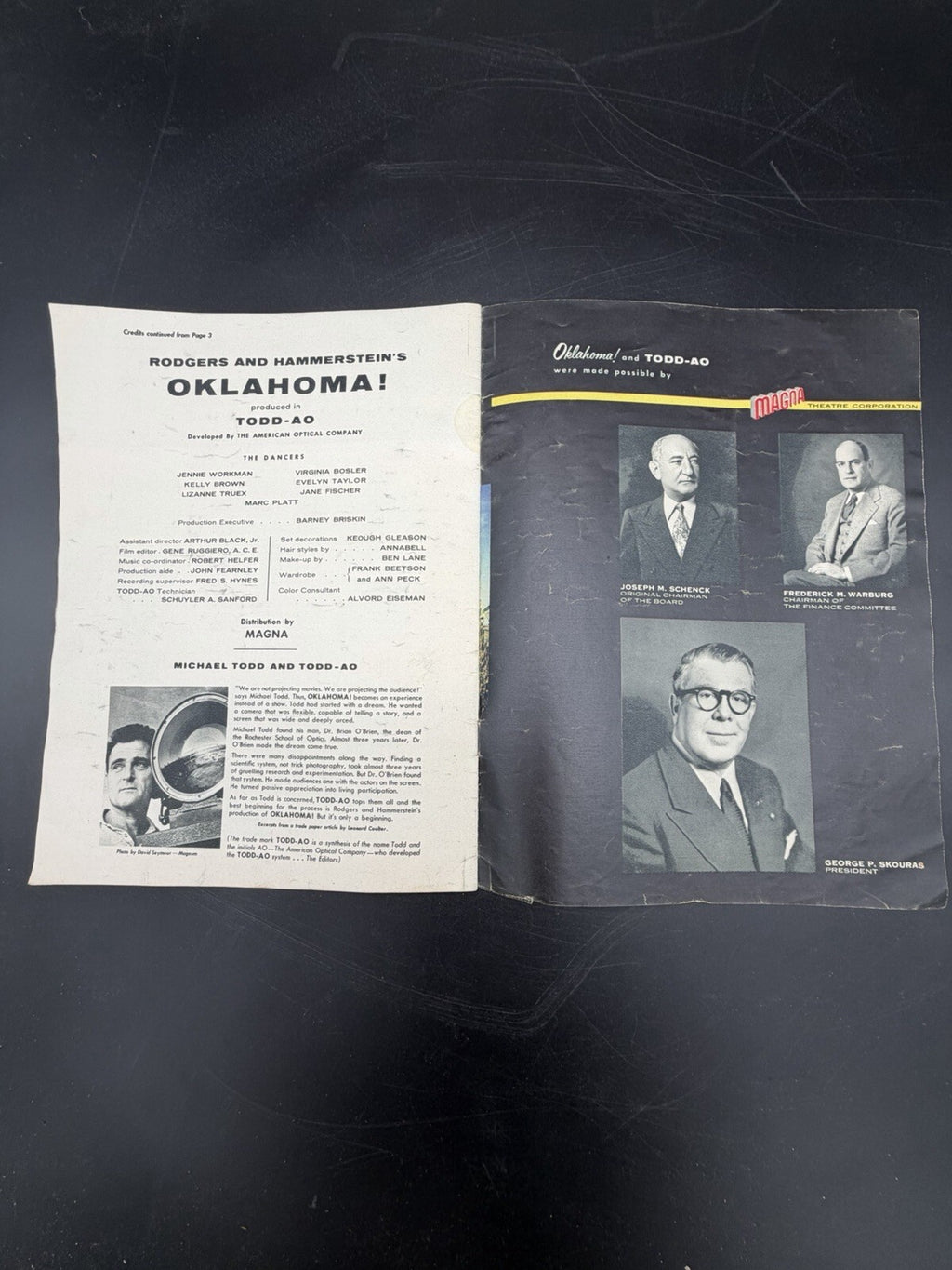 Rodgers and Hammerstein "OKLAHOMA!" Shirley Jones / Gordon MacRae 1955 Program
