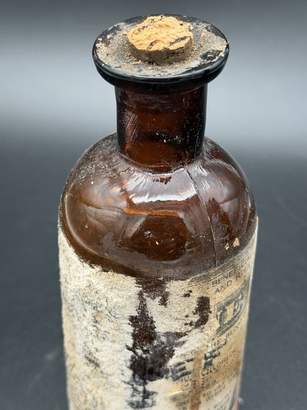 Antique Bovinine Medicine Bottle The Bovinine Co. Chicago New York London