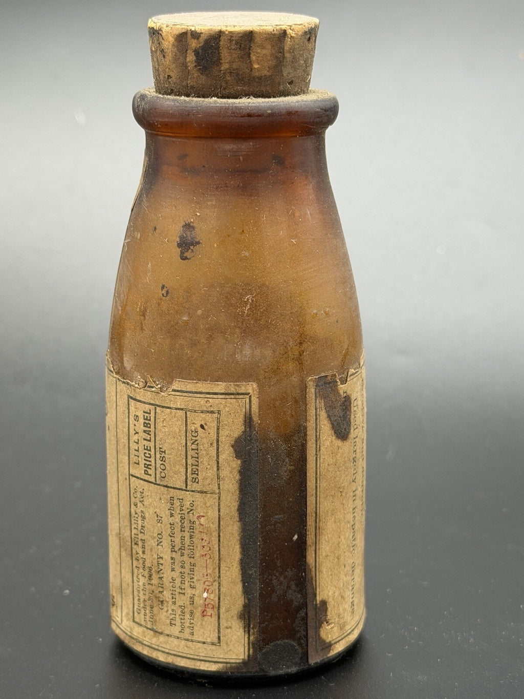 Antique Eli Lilly & Co. Amber Glass Pharmacy Bottle – Euonymus U.S.P. & Label