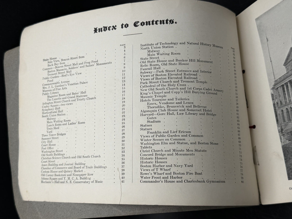 1904 150 Glimpses of Boston Photo Book Souvenir Cambridge Lexington Station