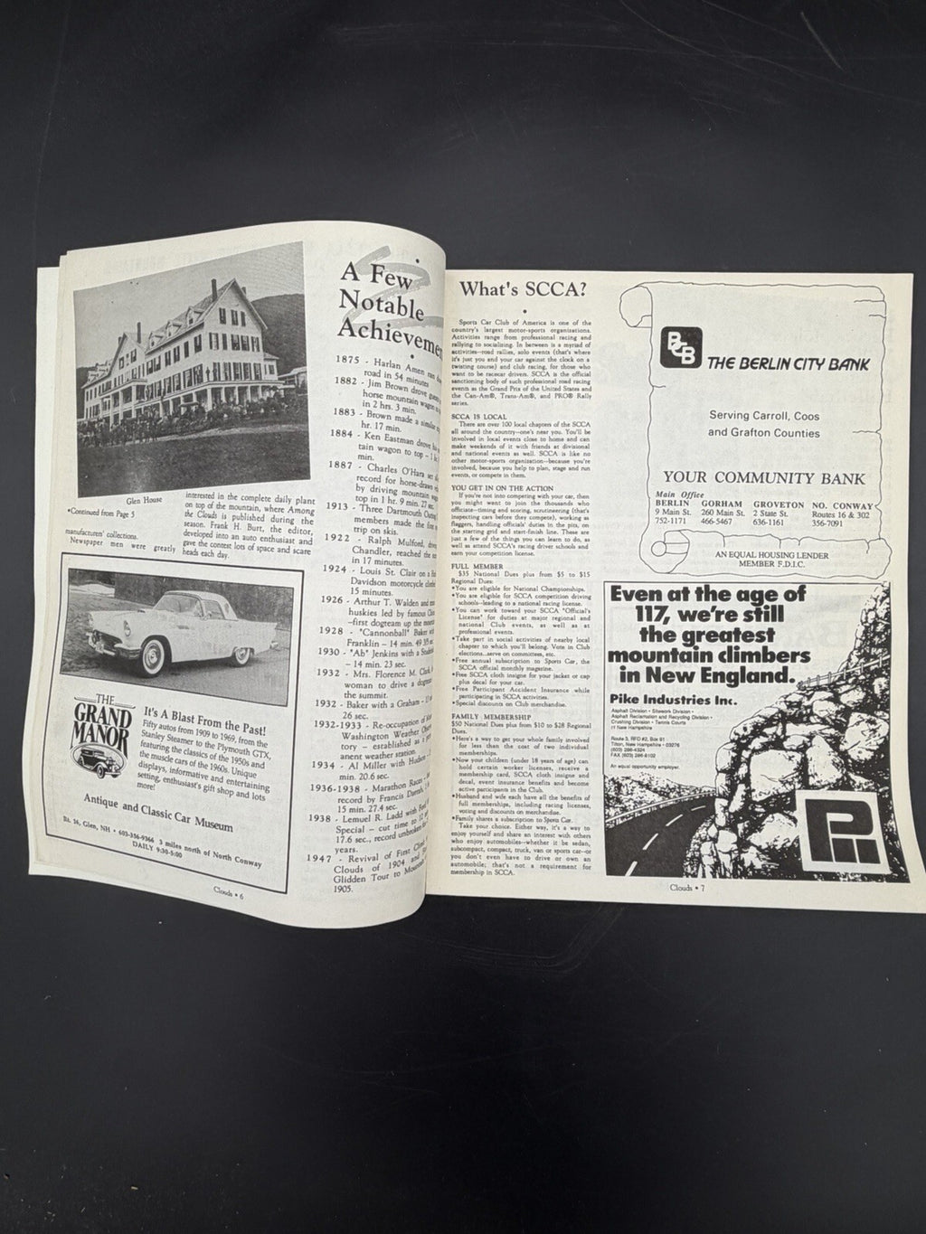 Vintage 1990 Mt. Washington Auto Road Hill Climb Official Program - Climb to the Clouds