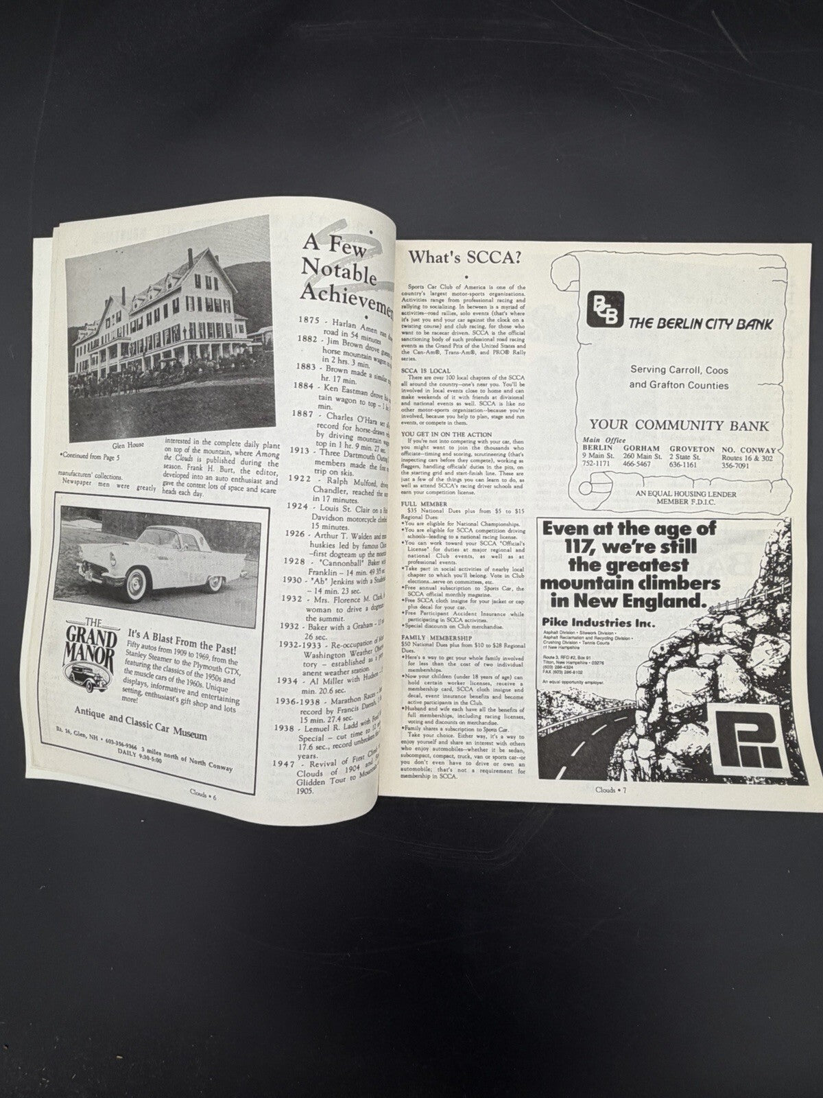 Vintage 1990 Mt. Washington Auto Road Hill Climb Official Program - Climb to the Clouds