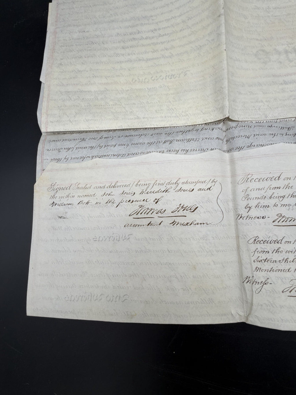 1860 Antique Vellum Mortgage Indenture – Denbighshire, Wales – Legal History