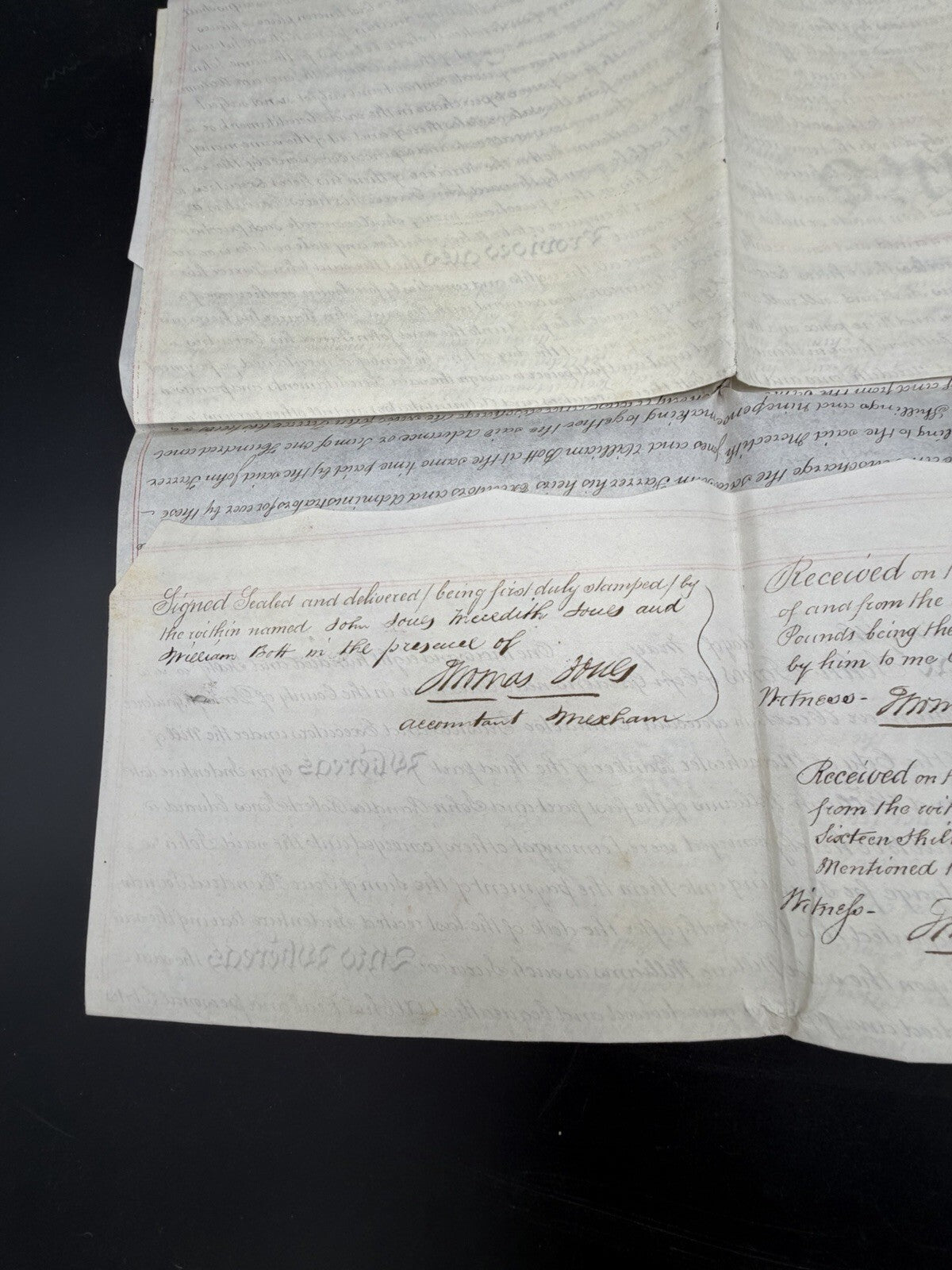 1860 Antique Vellum Mortgage Indenture – Denbighshire, Wales – Legal History