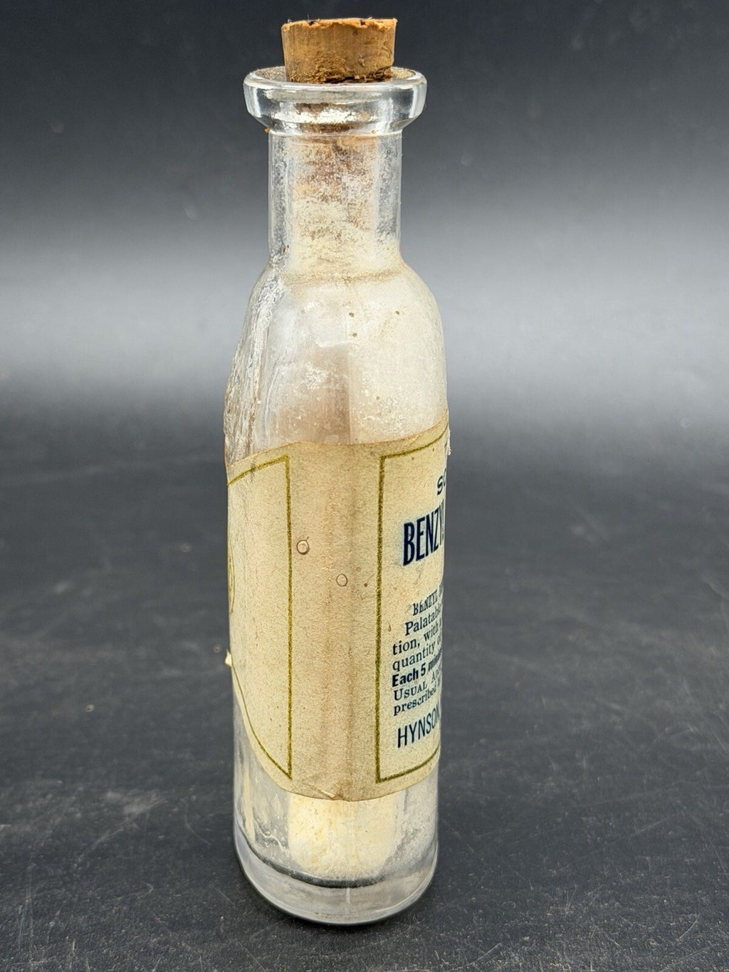 Antique Hynson Westcott & Dunning Solution of Benzyl Benzoate Bottle