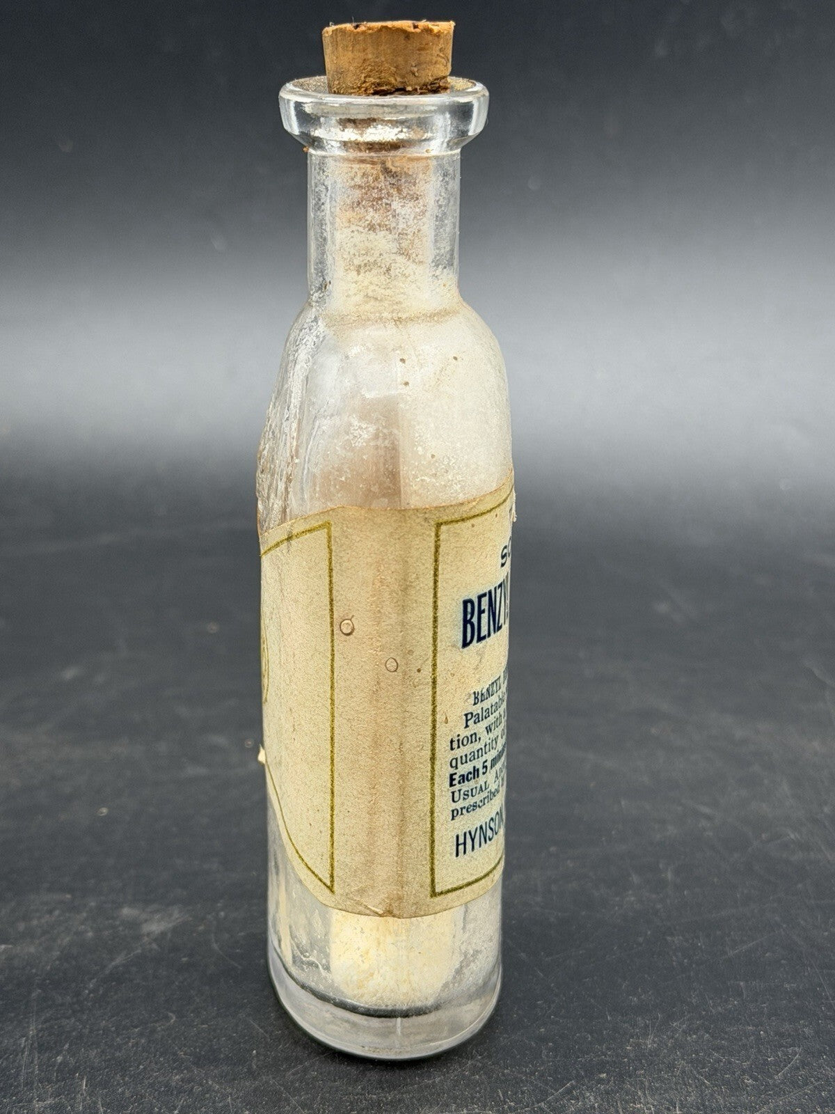Antique Hynson Westcott & Dunning Solution of Benzyl Benzoate Bottle