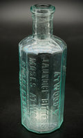 Antique Moses Atwood Jaundice Bitters Bottle Georgetown Mass Quack Medicine